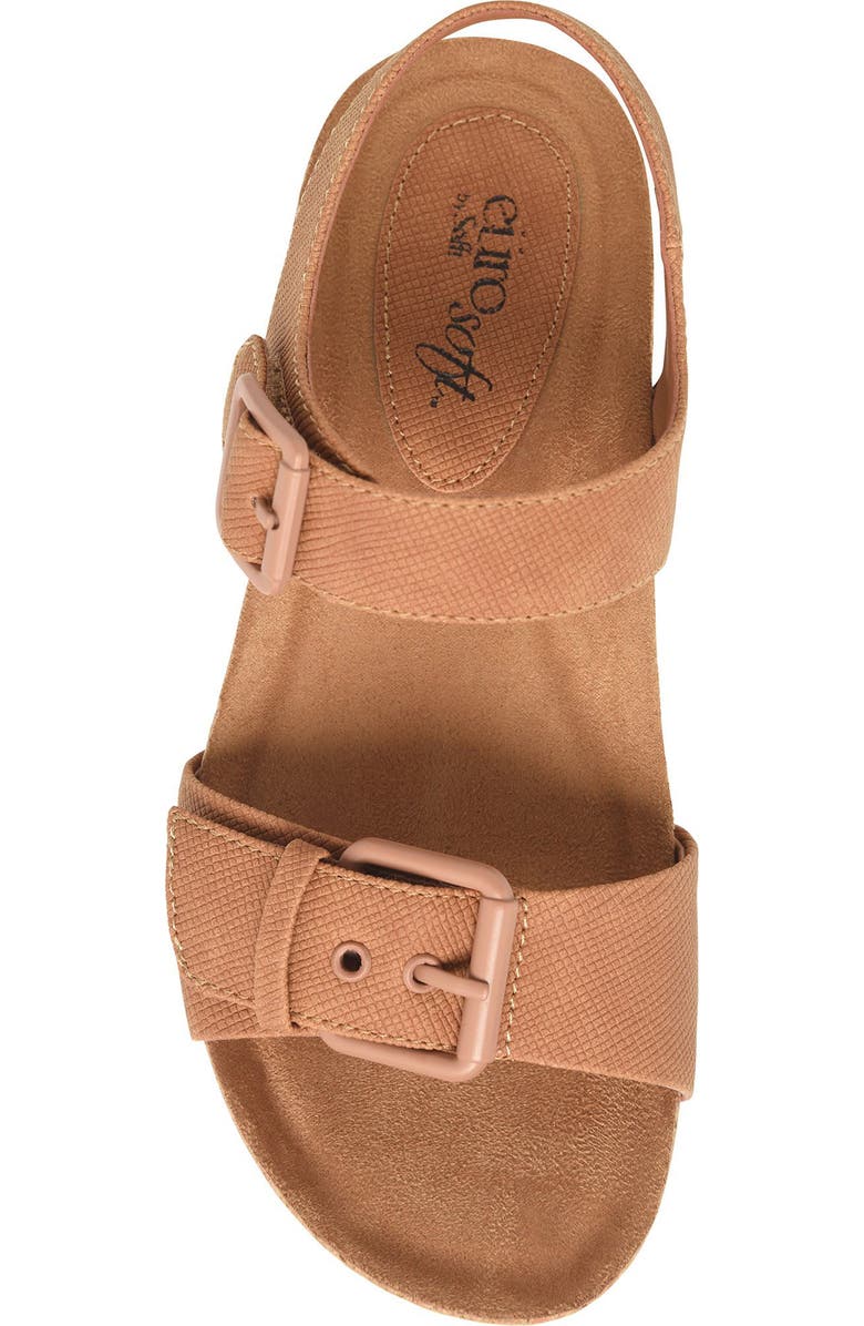 EUROSOFT Glinda Cork Wedge Sandal, Alternate, color, Cognac