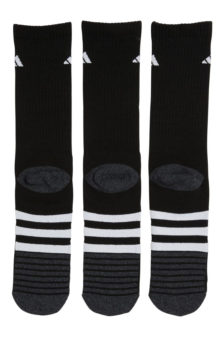 Cushioned 3.0 3-Pack Crew Socks, Alternate, color, BLACK