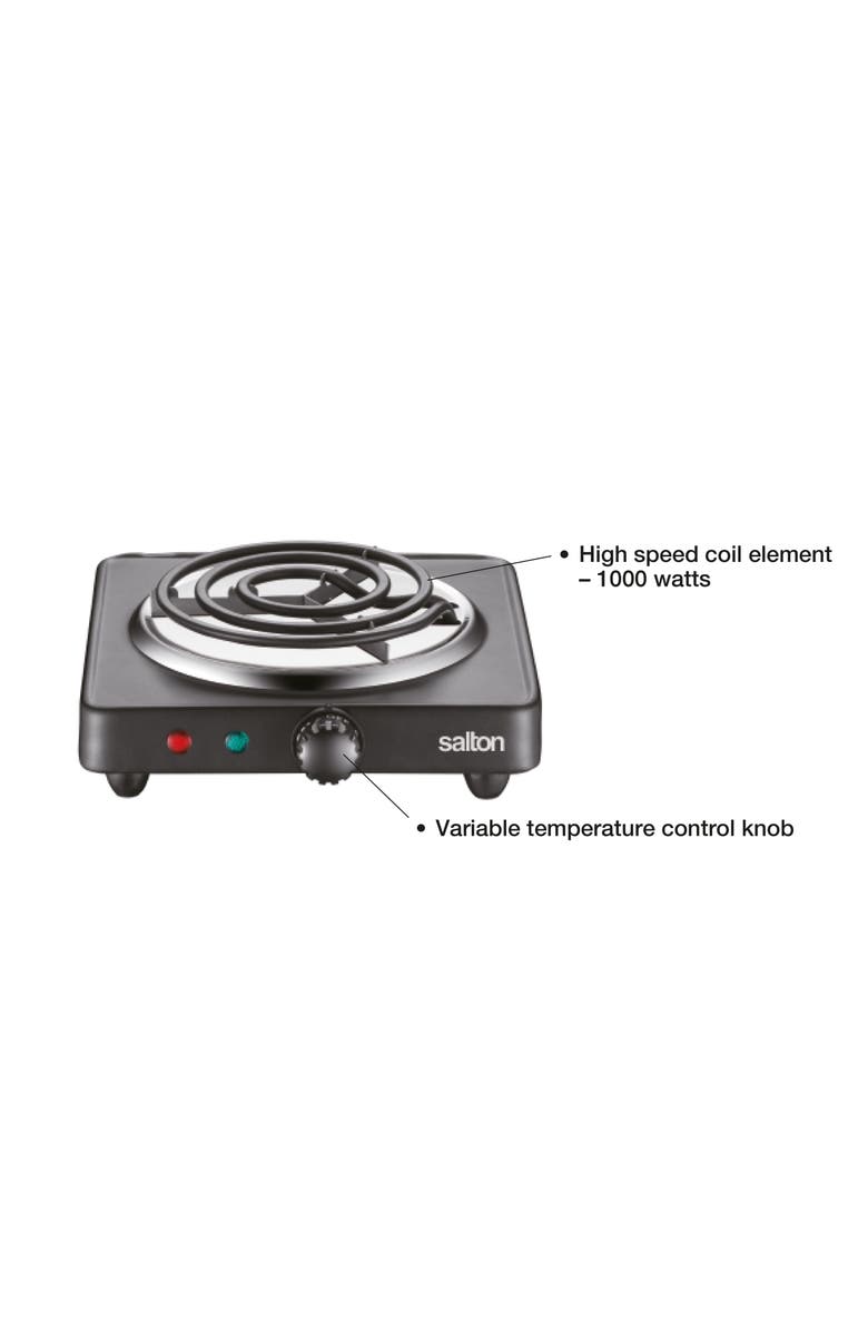 Salton Portable Cooktop Single - Black, Alternate, color, 