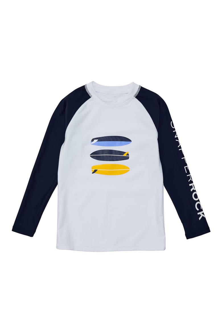 Kids' Wave Break Rashguard, Main, color, WHITE