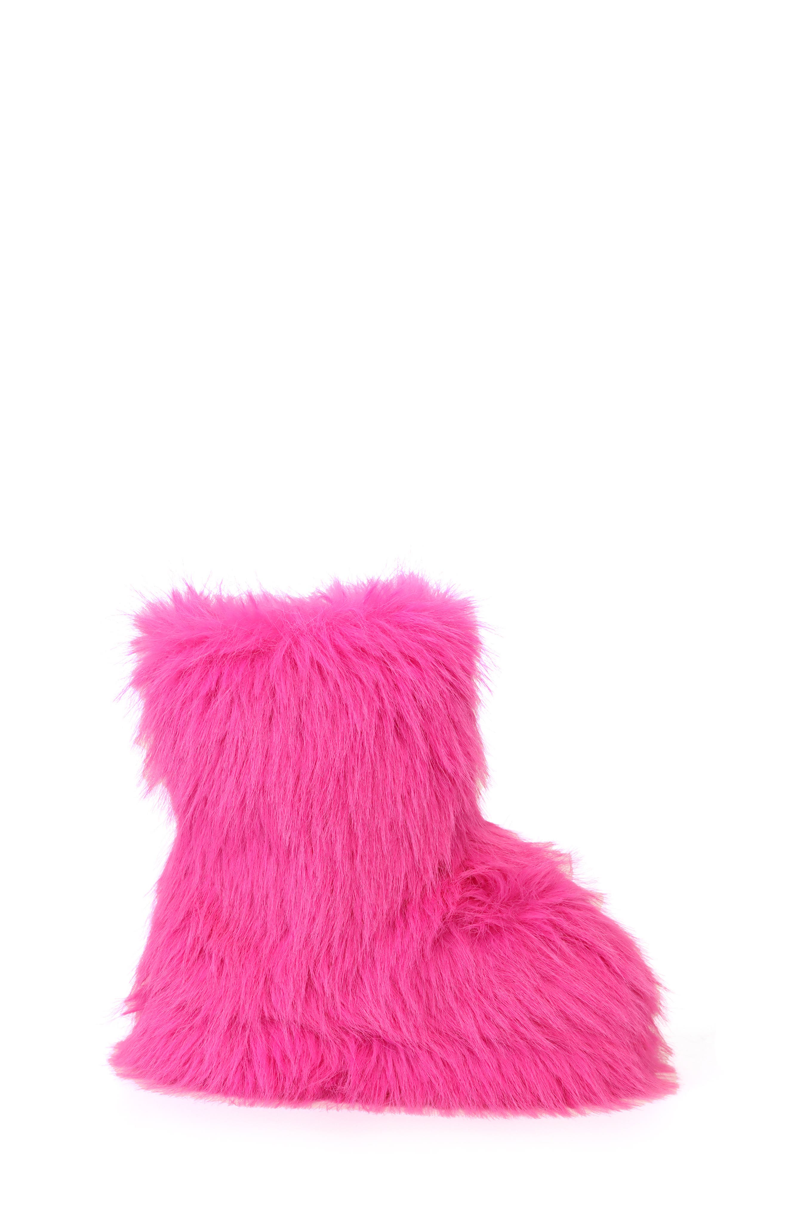 Kids' Mini Chilly Days Faux Fur Bootie, Alternate, color, FUCHSIA
