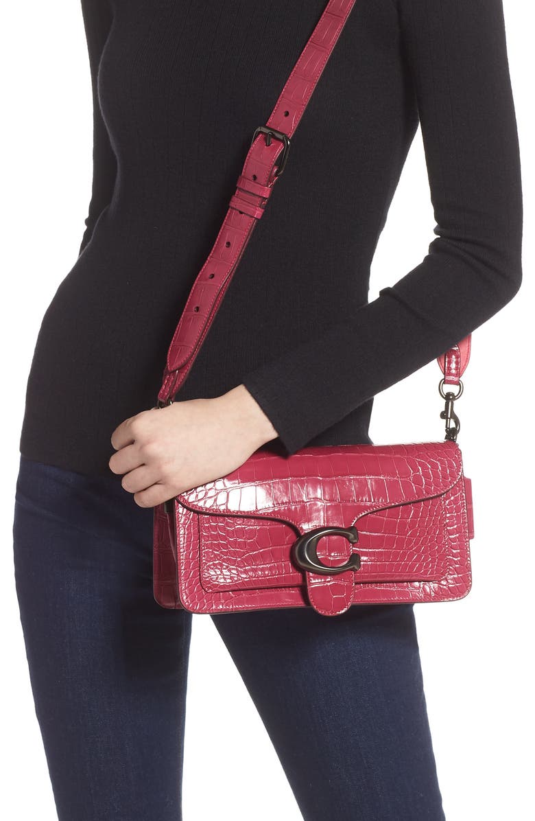 COACH Tabby 21 Genuine Alligator Crossbody Bag, Alternate, color,