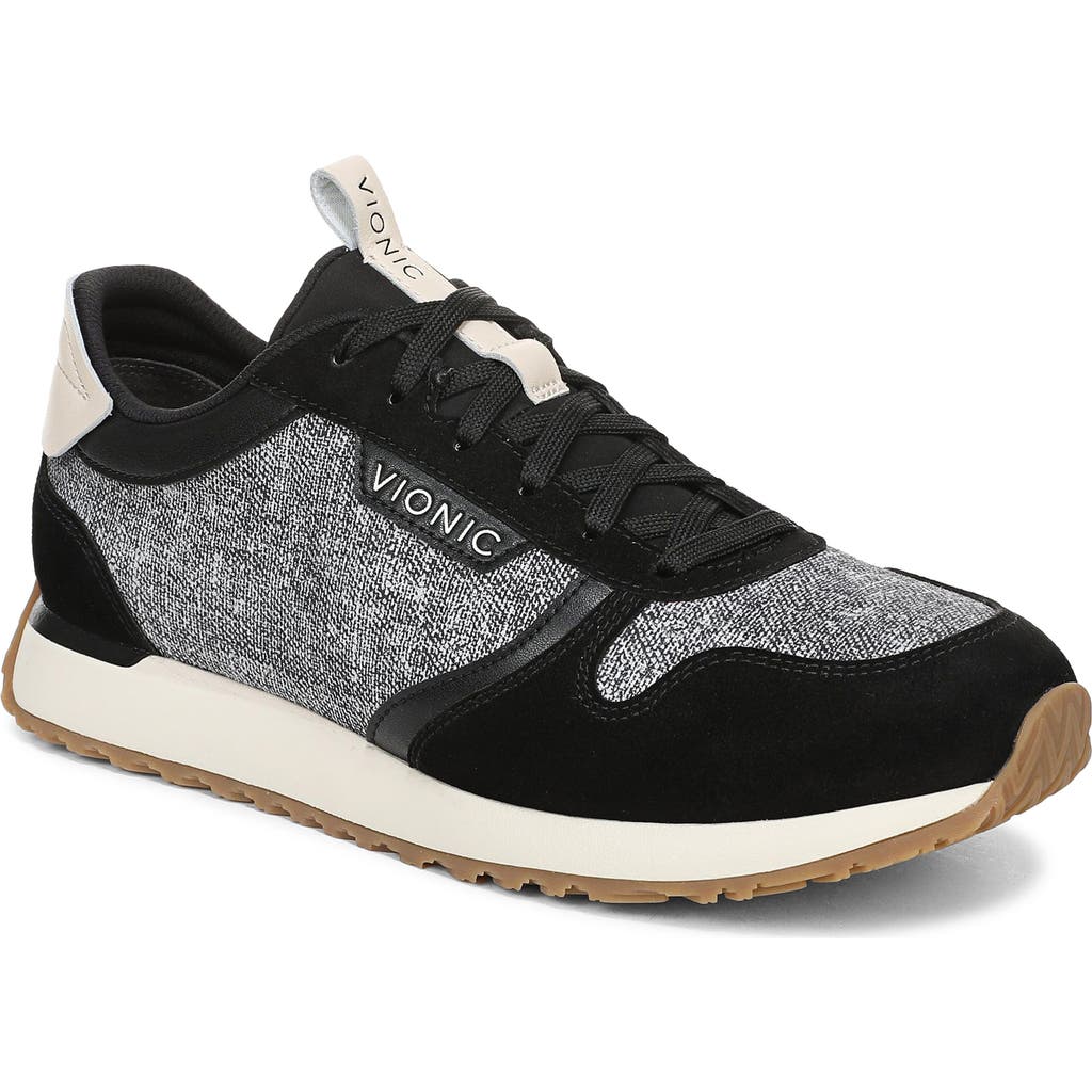 Vionic Monarch Sneaker In Black Ivory
