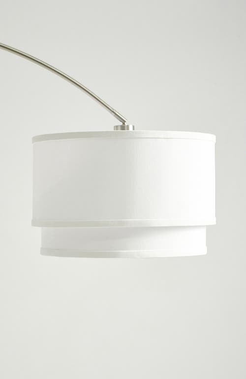 Brightech Mason 81" Modern Adjustable Led Floor Lamp With Heavy-weighted Marble Base, Bulb Included In Silver