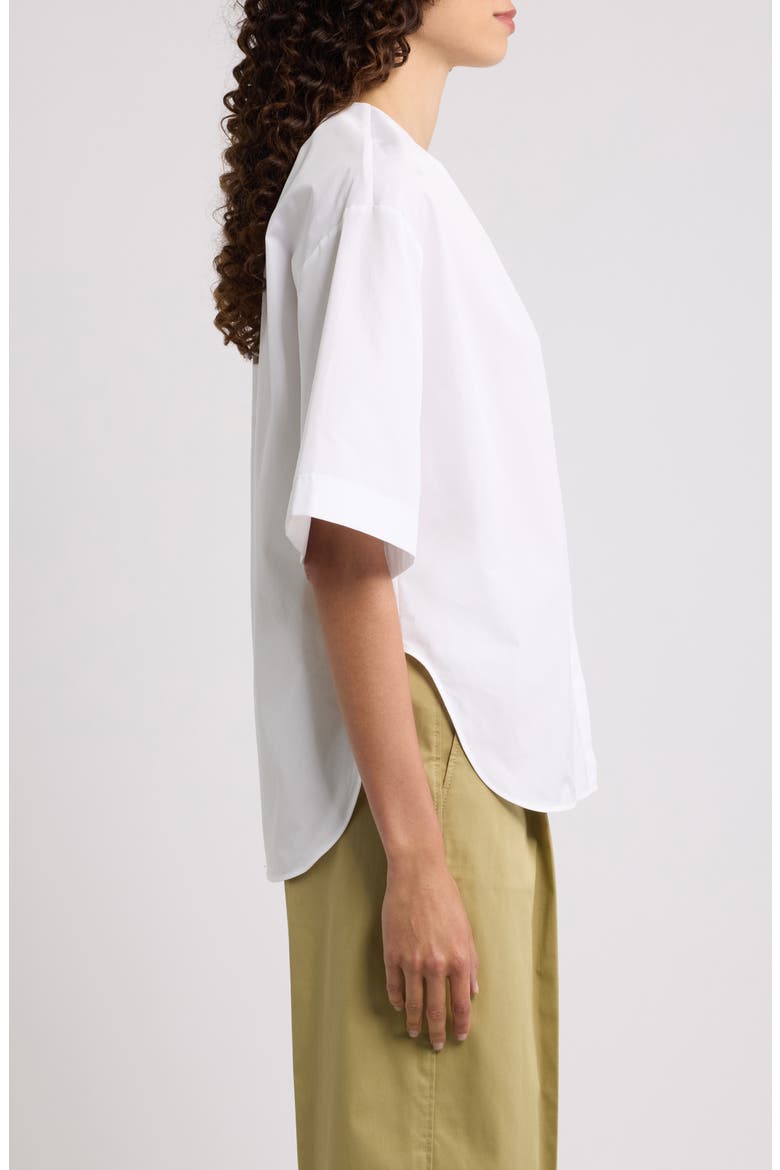 Banorena Gathered Cotton Top, Alternate, color, BRIGHT WHITE