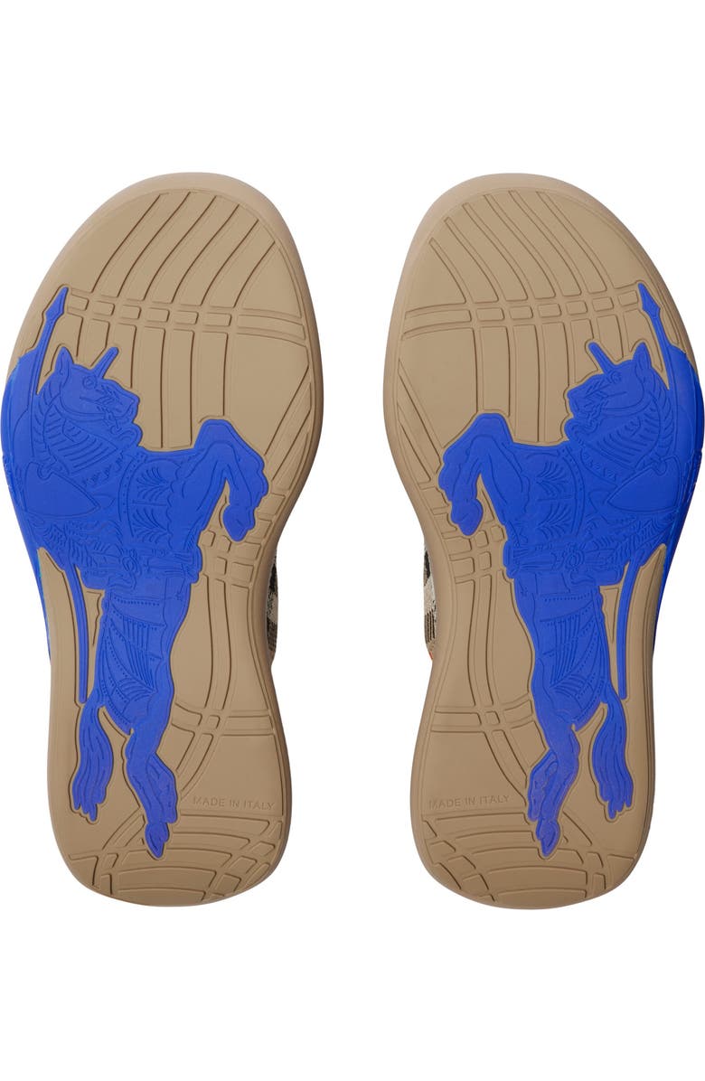 Burberry Check Knit Neptune Sneakers, Alternate, color, Sand