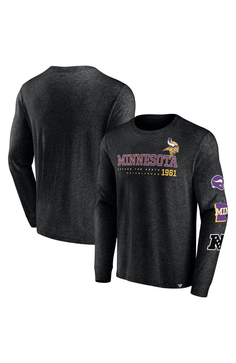 FANATICS Men's Fanatics Branded Black Minnesota Vikings High Whip Pitcher Long Sleeve T-Shirt, Alternate, color, 