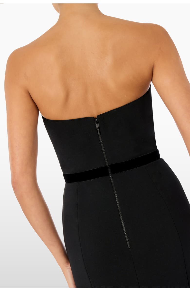 Jenny Packham Pamela Bow-Detail Strapless Maxi Dress, Alternate, color, Liquorice