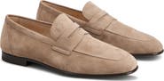 Tod's Goatskin Suede Penny Loafer