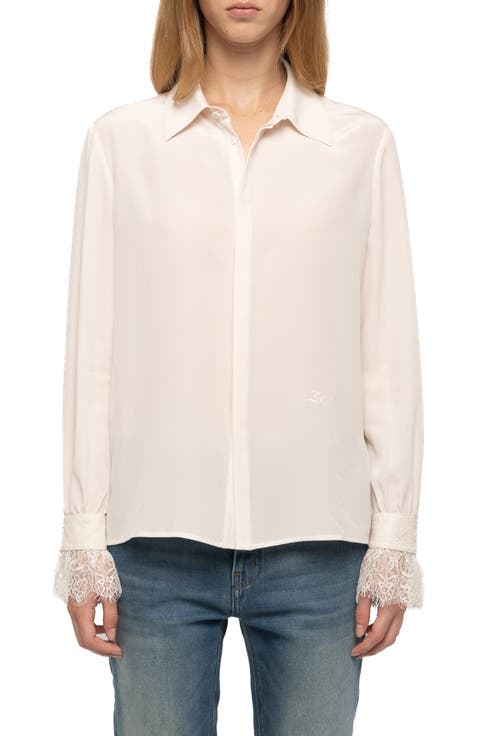 Thely Lace Silk Shirt