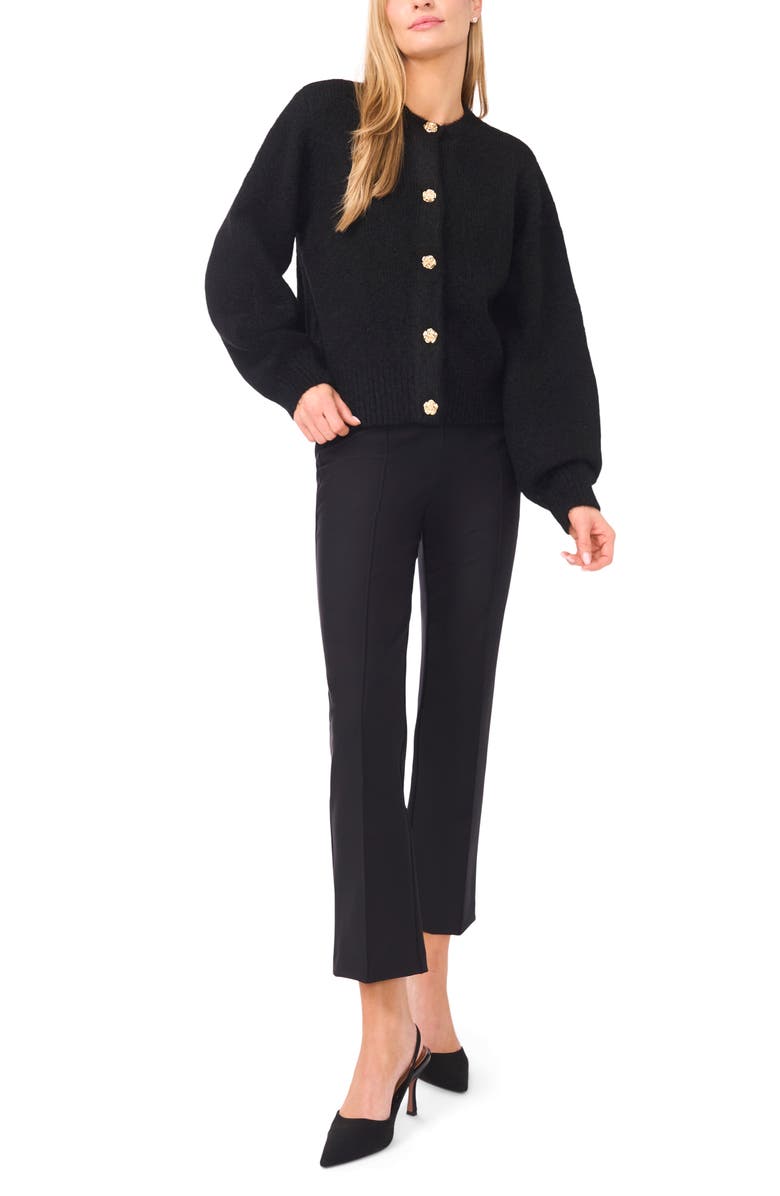 Ted Baker Fina Fuzzy Crewneck Cardigan, Alternate, color, Rich Black