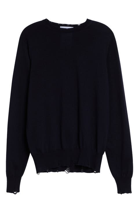 Distressed Merino Wool Sweater