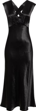 MM by Max Mara Glizia Sleeveless Empire Waist Satin Dress