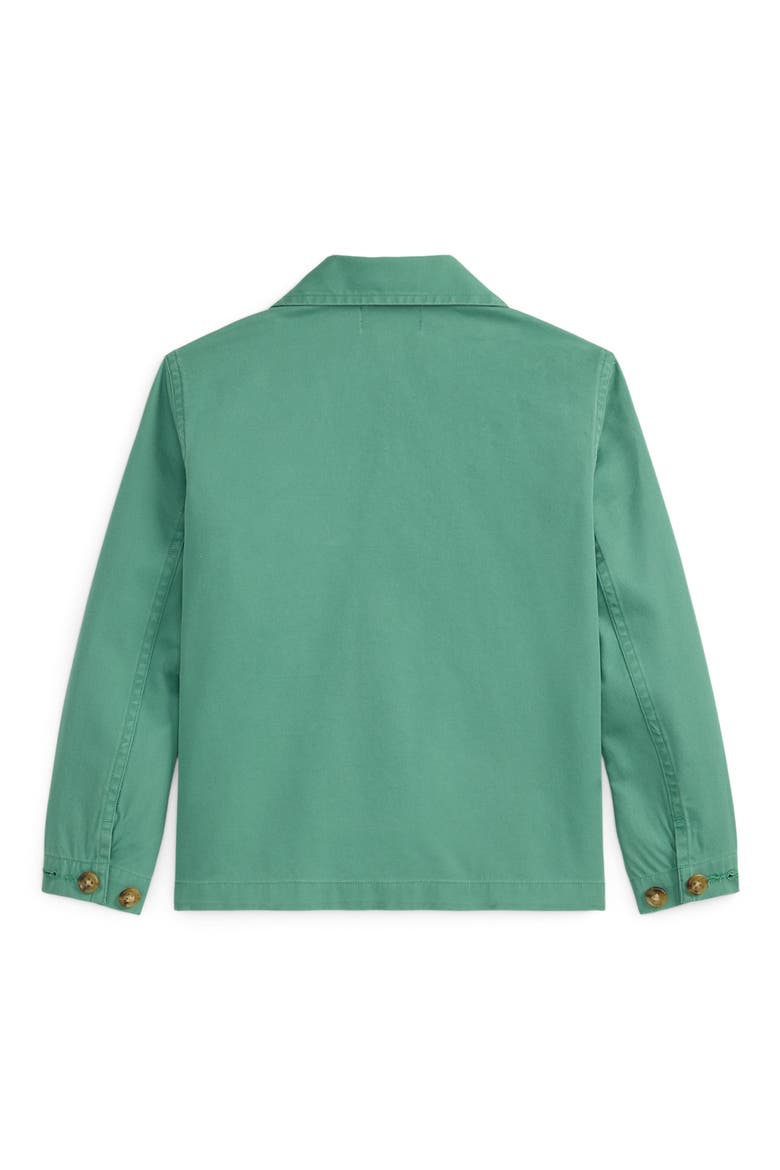 Kids' Chino Button-Up Chore Coat, Alternate, color, BAY GREEN