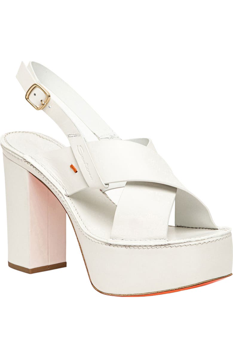 Santoni Women
s high-heel sandal, Alternate, color, White