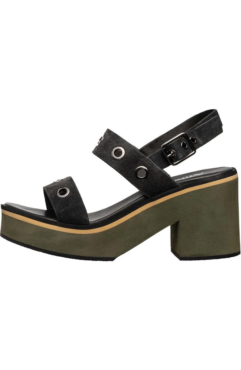 ANTELOPE Inez Grommet Platform Slingback Sandal, Alternate, color, Olive