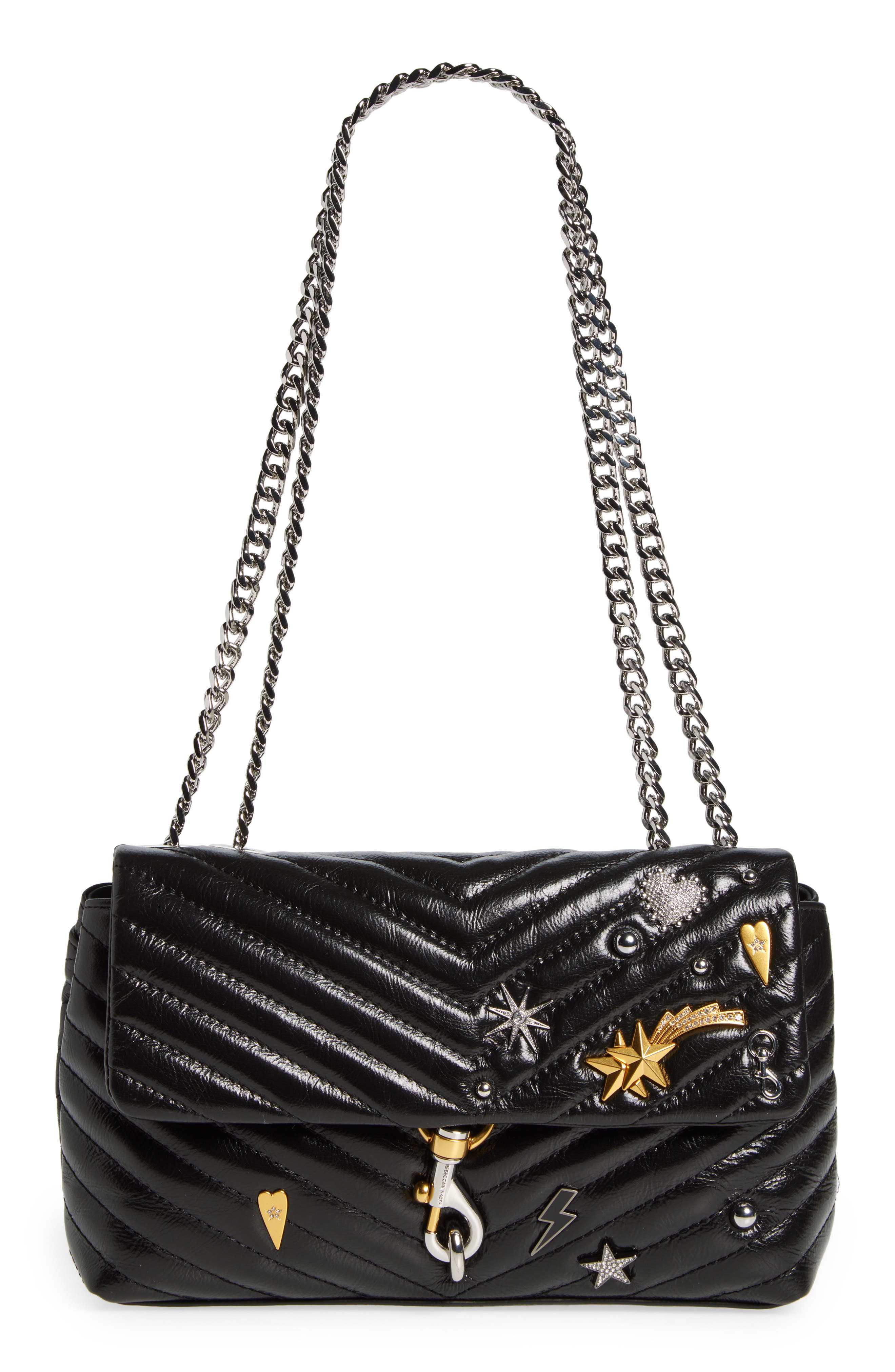 Rebecca Minkoff Edie Medium Celestial Quilted Shoulder Bag, Main, color, 