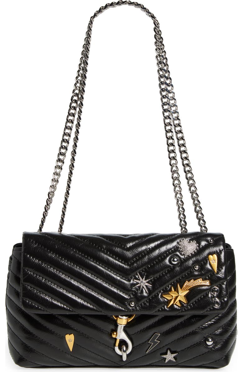 Rebecca Minkoff Edie Medium Celestial Quilted Shoulder Bag, Main, color,