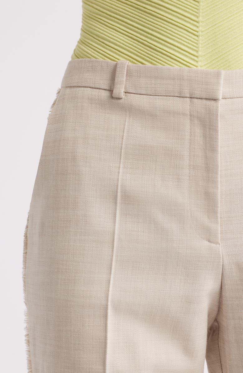 BOSS Tanya Straight Leg Pants, Alternate, color, Light Beige Melange