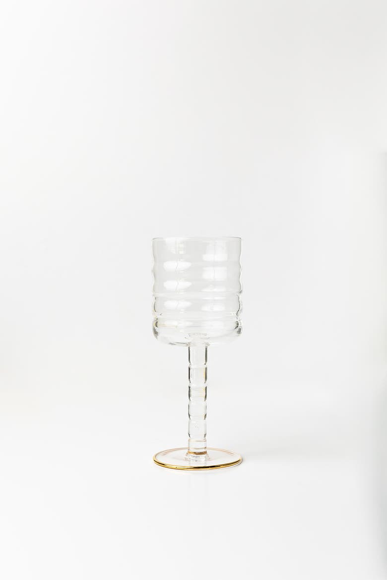 Fluded Wine Glass Set of Four, Main, color, No Color