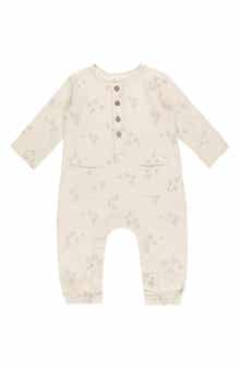 Rylee + Cru Kids' Long Sleeve Linen Blend Romper