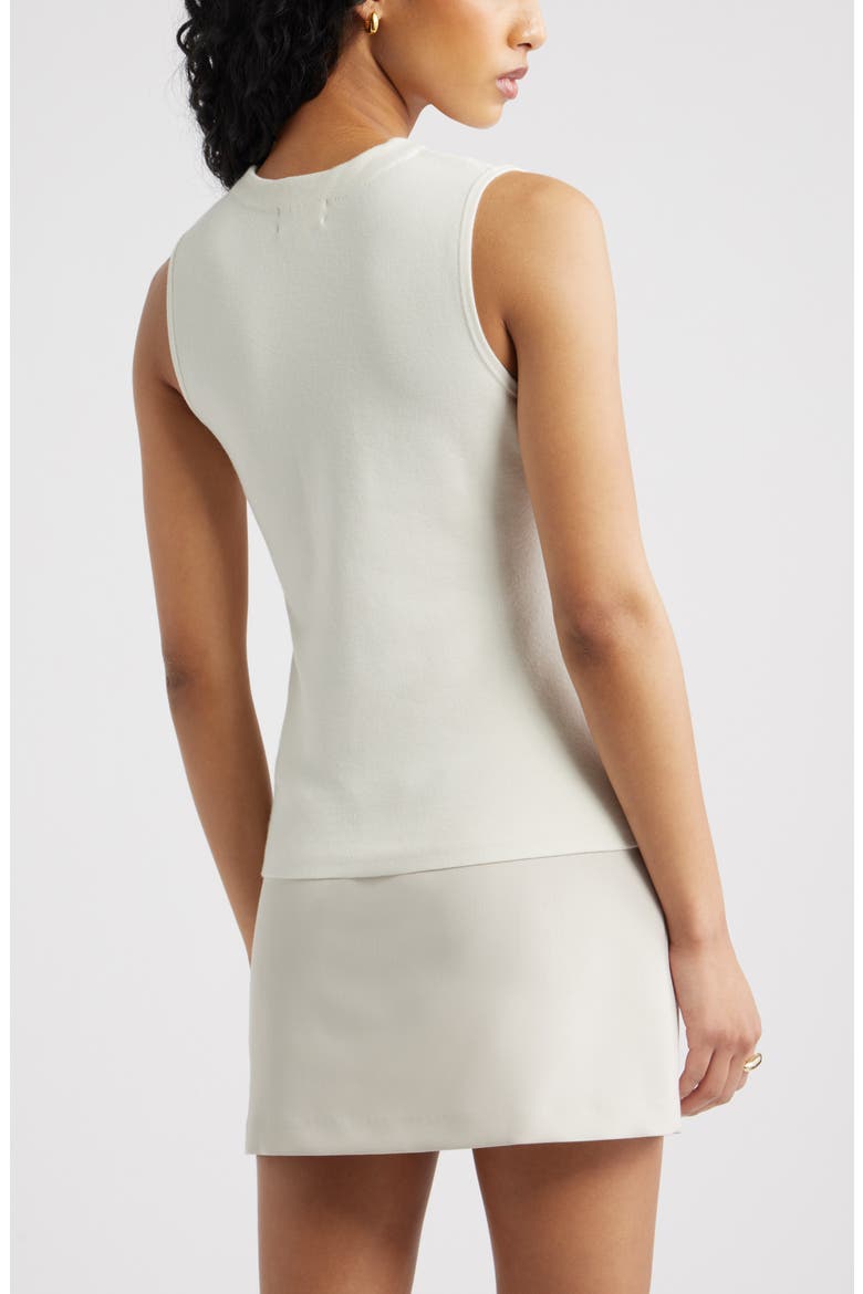 Cutaway Button-Up Sweater Vest, Alternate, color, IVORY