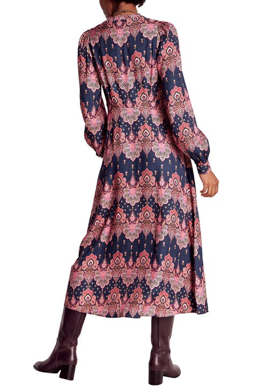 Boden Paisley Long Sleeve Midi Dress In Multi