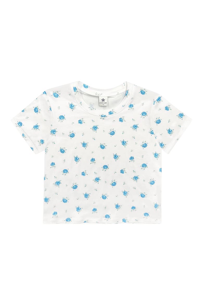 Kids' Simply Soft Easy T-Shirt, Main, color, IVORY BLUE FLORAL