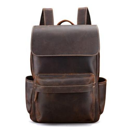 Steel Horse Leather The Helka Backpack | Genuine Vintage Leather Backpack In Dark Brown