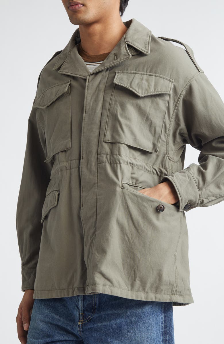 VISVIM Achse Cotton & Nylon Field Jacket, Alternate, color, Olive