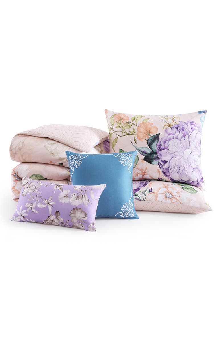 Bebejan Bright Bouquet Reversible Cotton Sateen Comforter Set, Alternate, color, 