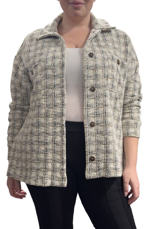 Standards & Practices Plaid Jacket In Black Taupe