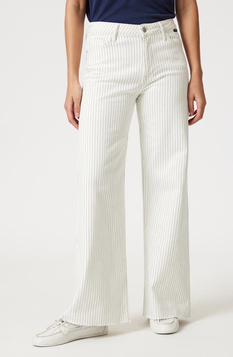 Paloma Stripe Flare Jeans