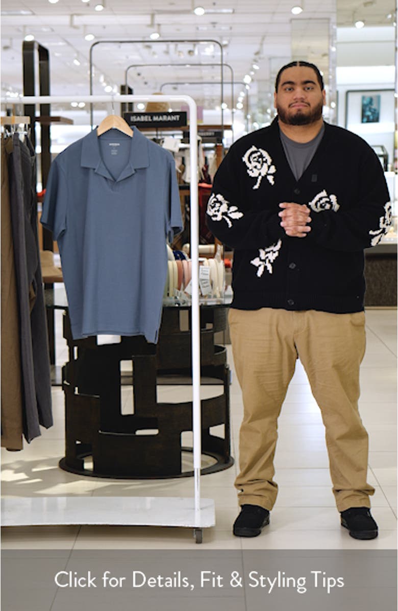 Johnny Collar Waffle Knit Polo, sales video thumbnail