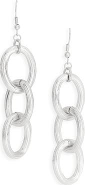 Karine Sultan Ridged Link Drop Earrings