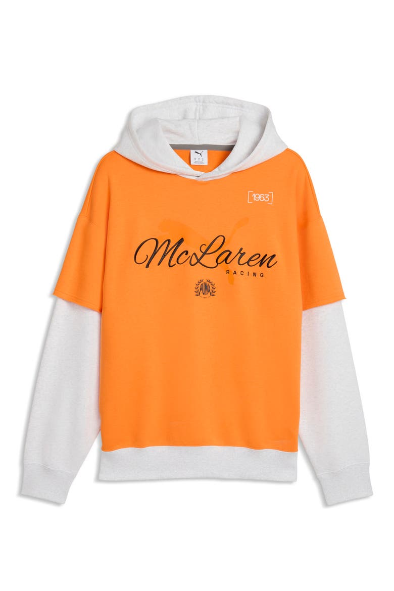 McLaren Layered Graphic Hoodie, Alternate, color, PAPAYA