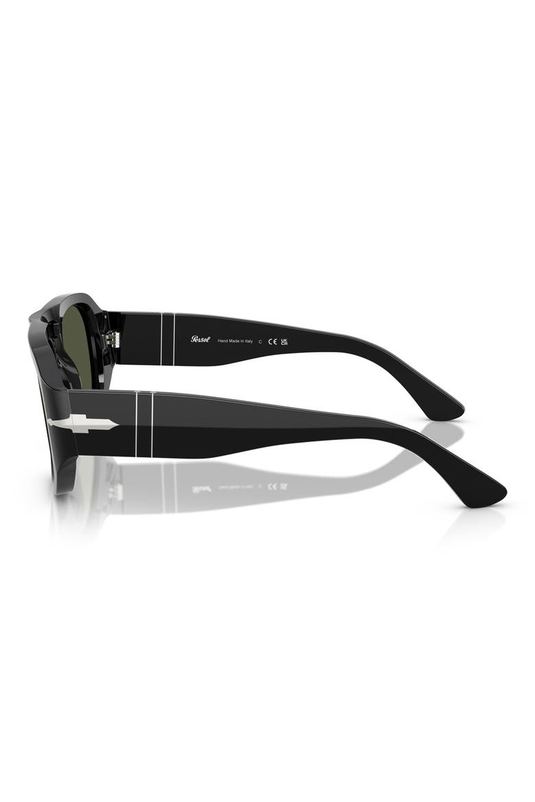56mm Pilot Sunglasses, Alternate, color, BLACK/ GREEN