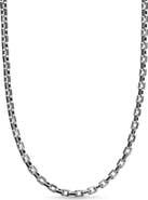 David Yurman Men's Streamline® Sterling Silver & Black Diamond Link Necklace, 5.5mm