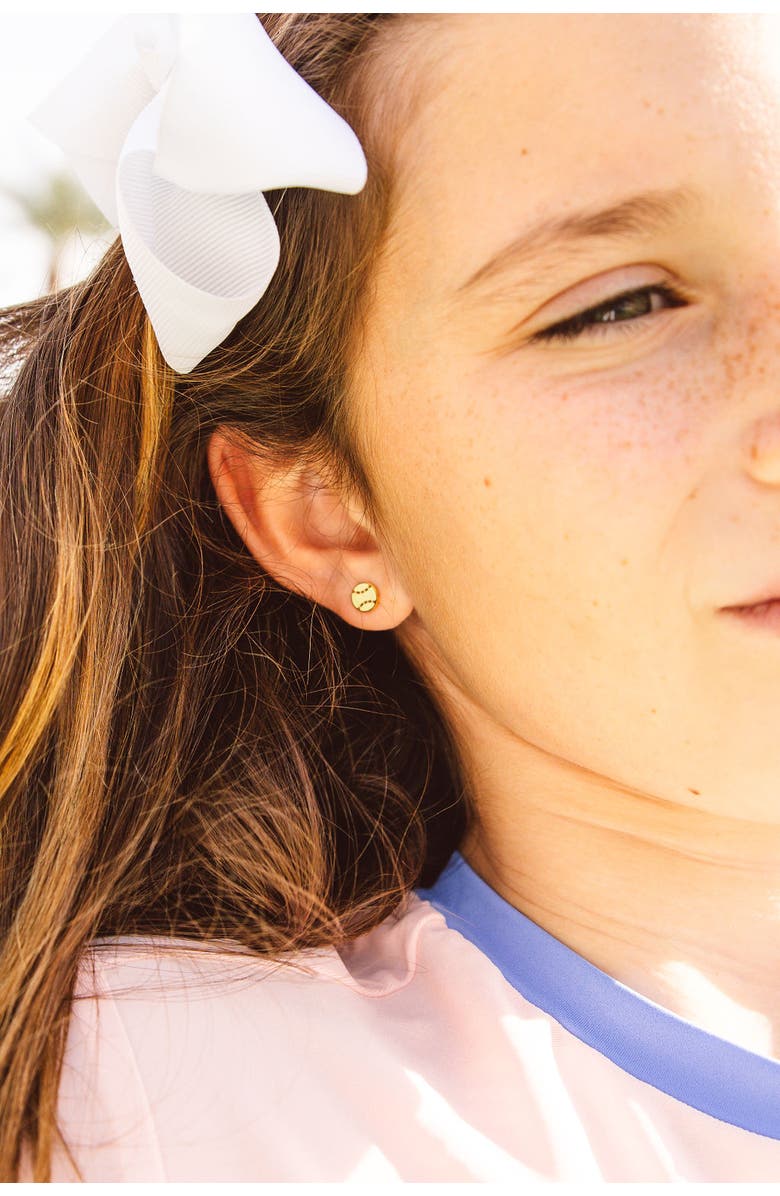 Pip Pop Baseball Stud Earrings, Alternate, color, White