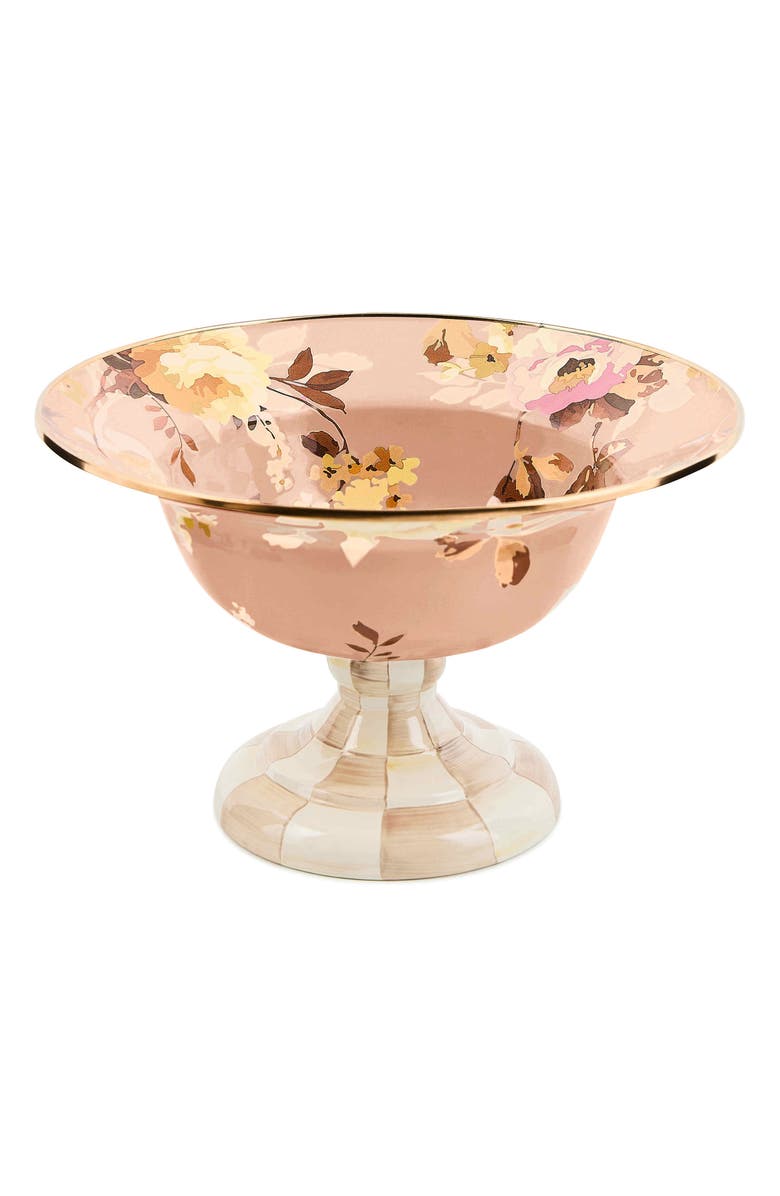 MACKENZIE CHILDS Wild Rose Mauve Large Compote, Main, color, Mauve