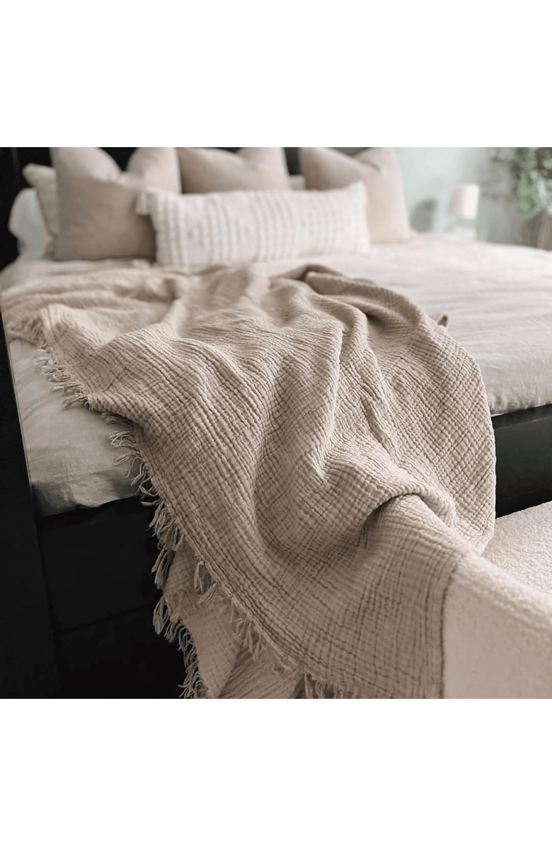 Olive & Linen Soho Supersoft Blanket, Alternate, color, 