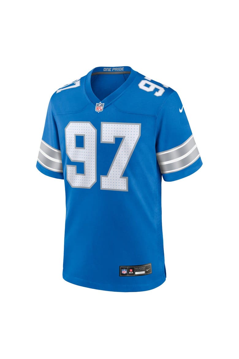 Men's Nike Aidan Hutchinson Blue Detroit Lions Game Jersey, Alternate, color, Blue