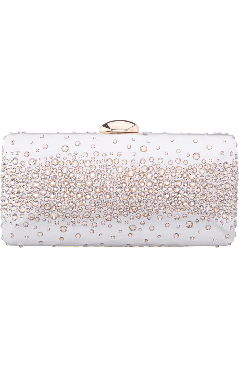 Nina Purity Frame Clutch, Alternate, color, Ivory