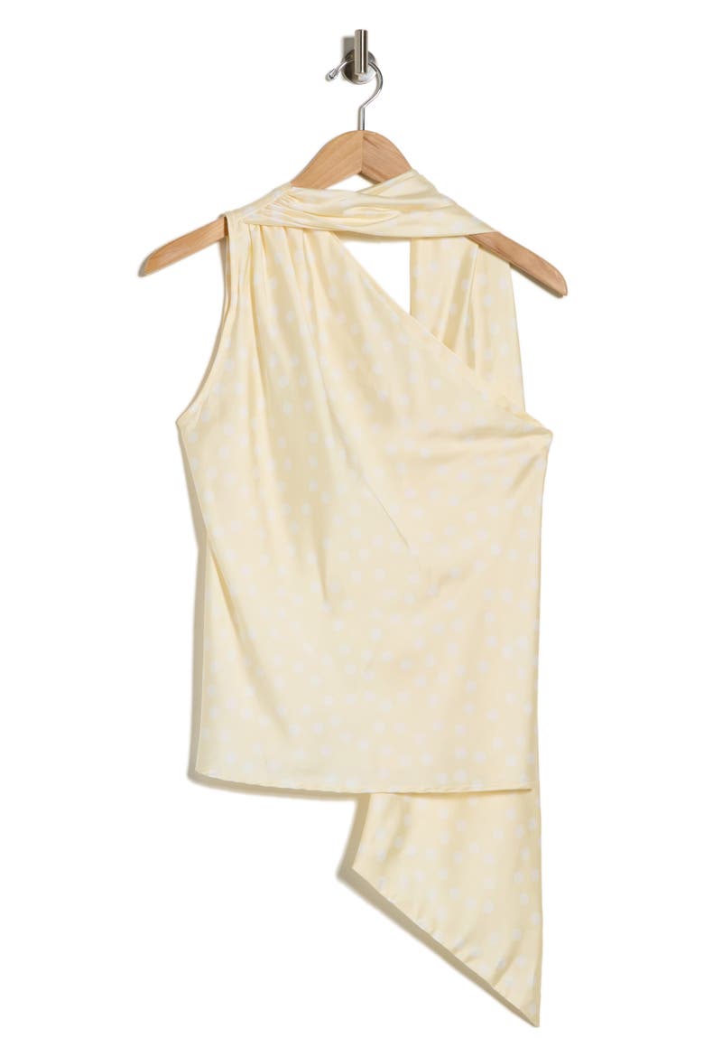 Scarf Detail One Shoulder Top, Alternate, color, BUTTER