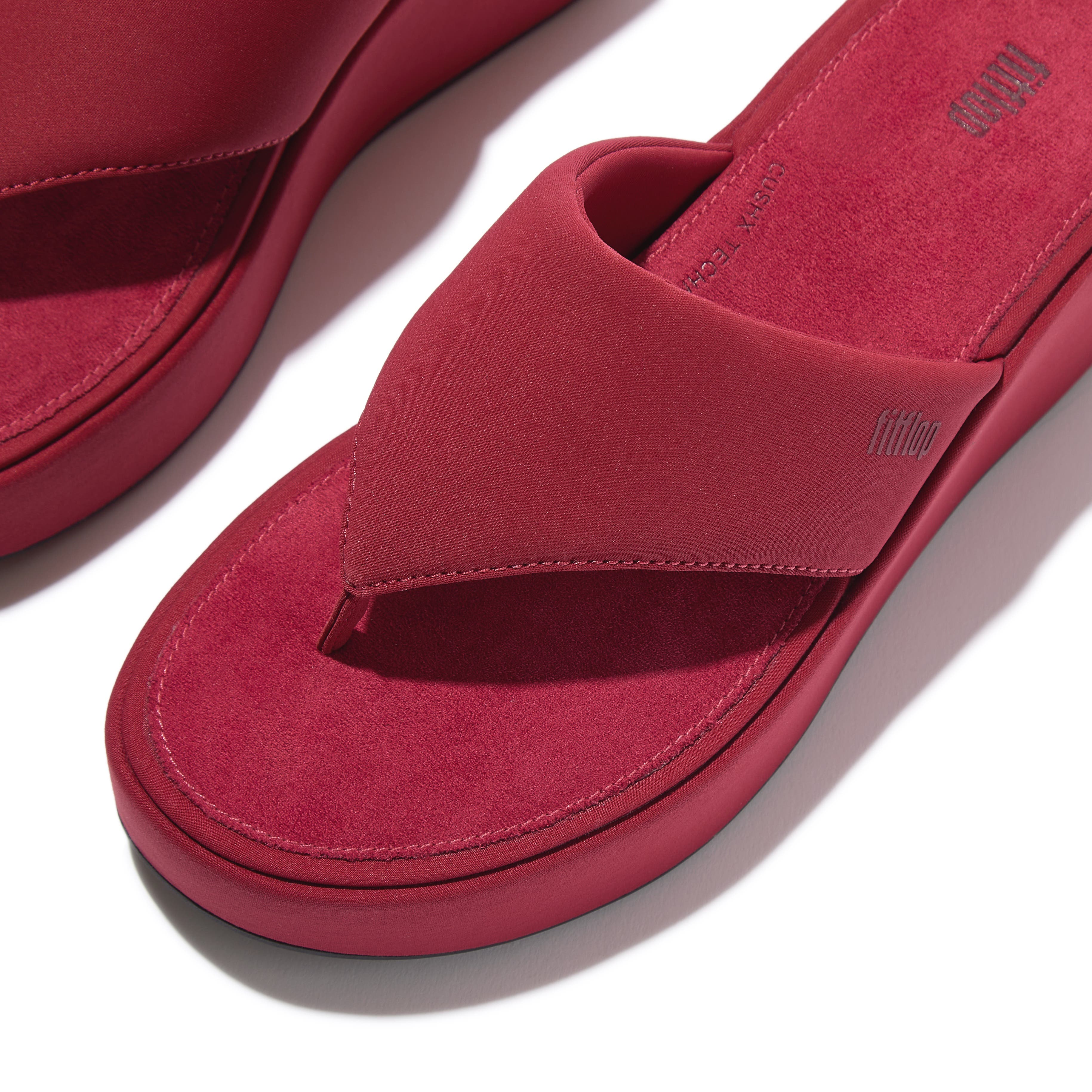 Platfforms Wedge Toe Post, Alternate, color, Burnt Berry