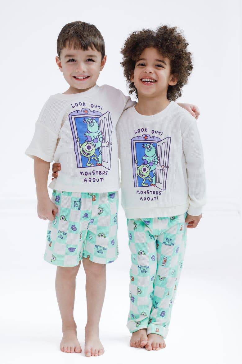 Pixar Loungewear 2-Piece Sweatshirt and Pants Set, Alternate, color, Mike Sulley Aqua