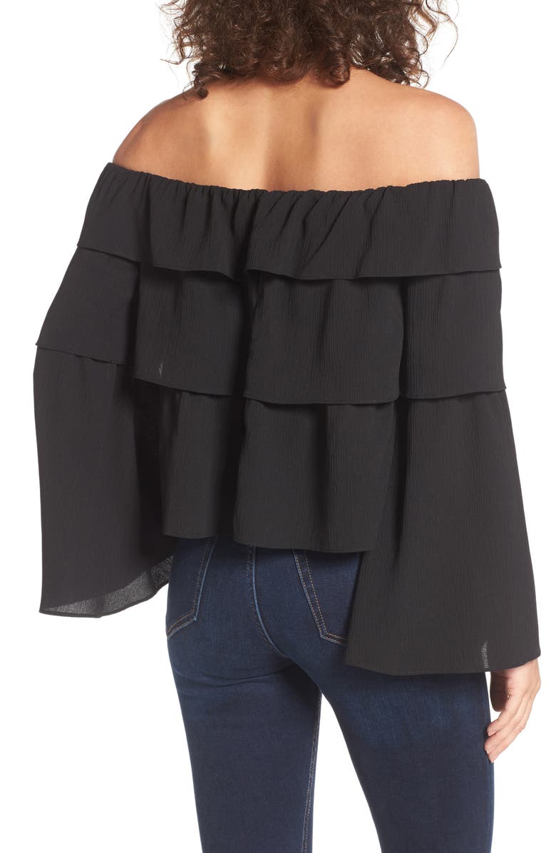 STOREE Ruffle Off the Shoulder Top, Alternate, color,