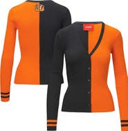 STAUD Women's STAUD Black/Orange Cincinnati Bengals Cargo Sweater