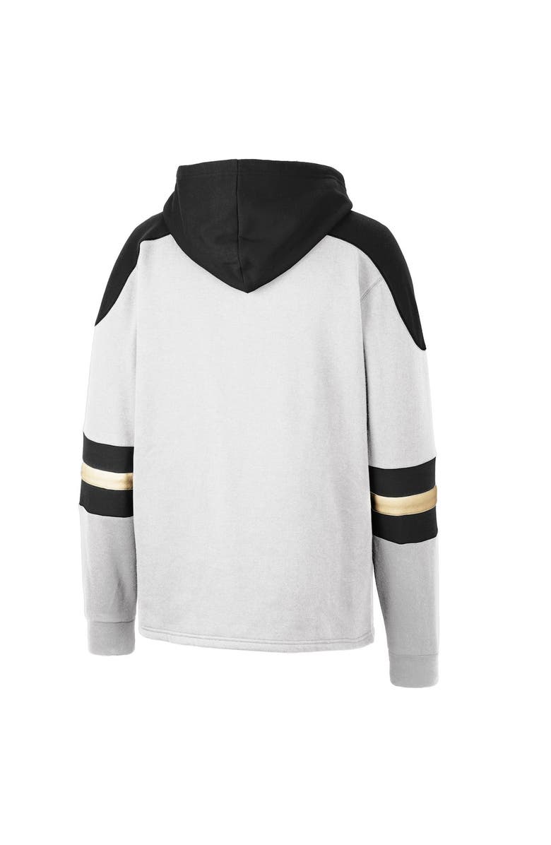 COLOSSEUM Men's Colosseum White Army Black Knights Lace-Up 4.0 Pullover Hoodie, Alternate, color, 