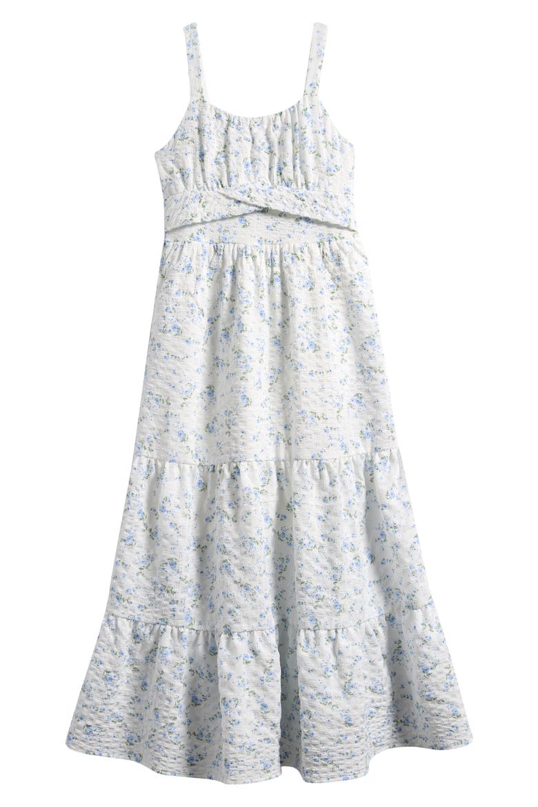 Kids' Emma Tiered Maxi Dress, Main, color, WHITE